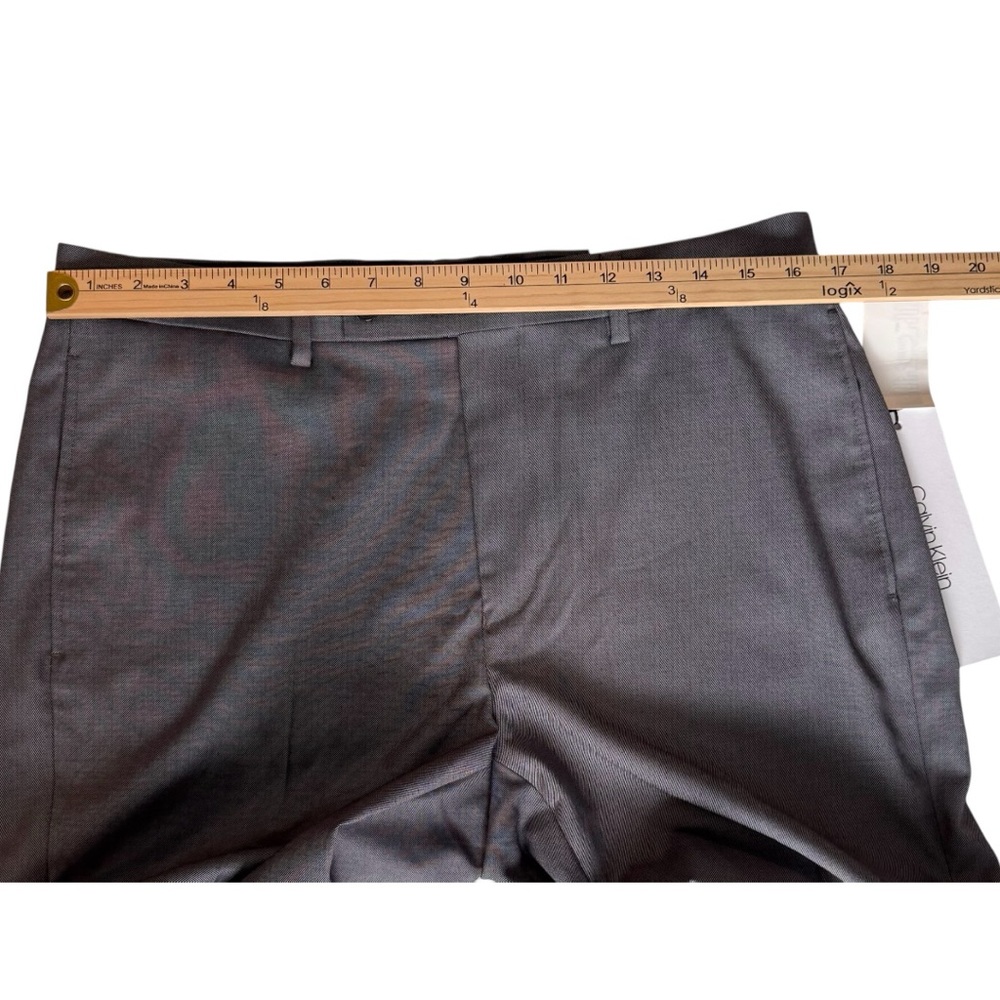 Calvin Klein JEROME Slim Fit Medium Gray Trousers Dress Pants, Size 34W X 32L - Picture 5 of 14